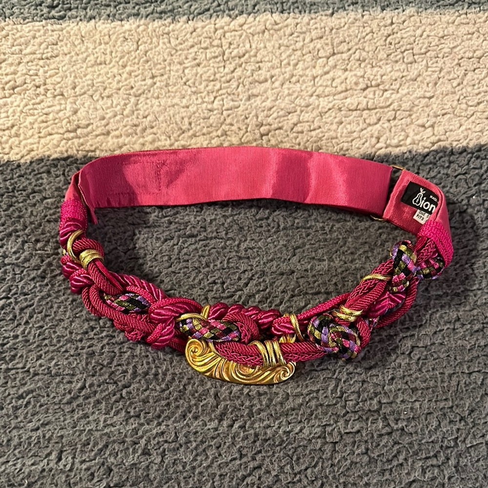 Stylish Pink and Gold Vintage Belt